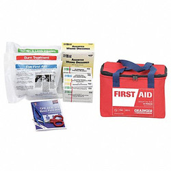 Sim Supply First Aid Kit w/House,196pcs,4.5x7",Red  54559