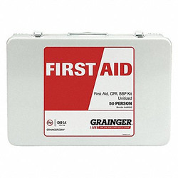 Sim Supply First Aid Kit w/House,171pcs,14x10",WHT  54619