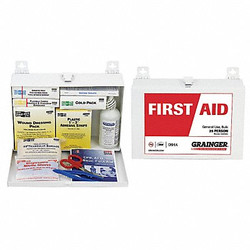 Sim Supply First Aid Kit w/House,143pcs,3x10",WHT  54620