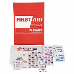 Sim Supply First Aid Kit w/House,38pcs,2x8",Red  54530