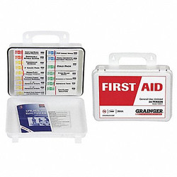 Sim Supply First Aid Kit w/House,102pcs,3x7",WHT  54569