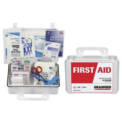 Sim Supply First Aid Kit w/House,139pcs,3x7",WHT  54536