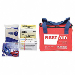 Sim Supply First Aid Kit w/House,77pcs,2x7",Red  54561