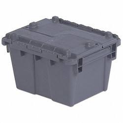 Orbis Attached Lid Container,Gray,Solid,HDPE FP03 Gray