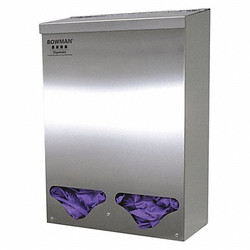 Bowman Dispensers Bulk Dispenser,2 Compartments,Silver BK312-0300