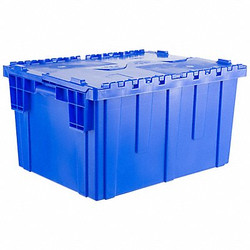Orbis Attached Lid Container,Blue,Solid,HDPE FP403 Blue
