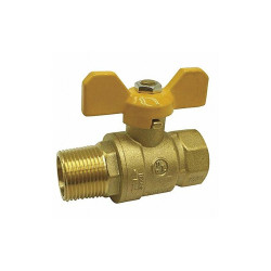 Manufacturer Varies Manual 2-Way Ball Valve,NPT,Brass G-MBB-75TH