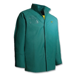 Chemtex Jacket with Hood Snaps, X-Large, PVC, Green