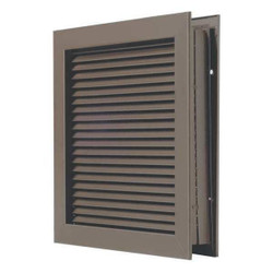 National Guard Door Louver,Steel L-700-RXDKB-18x18