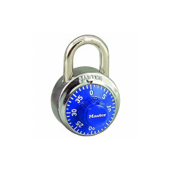 Master Lock Combination Padlock,2 in,Round,Silver 1525BLU