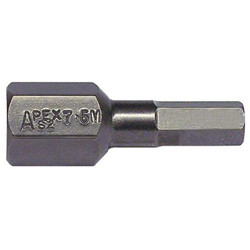 Apex Tool Group Insert Bit,Metric,7/16",Hex,6mm,7/8" SZ-7-6MM