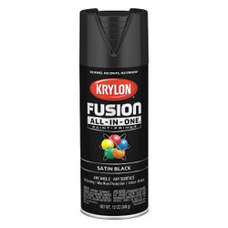 Krylon Spray Paint,Black,Satin,12 oz. K02732007