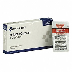 First Aid Only Topical Antibiotic,0.9g,Packet,PK10 A4003