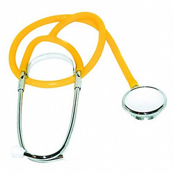 Medsource Stethoscope,Single,22in L,Yellow,Polybag MS-70025