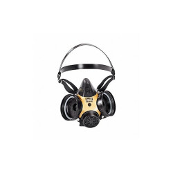 Msa Safety Half Mask Respirator,Hycar Rubber,Black  808076