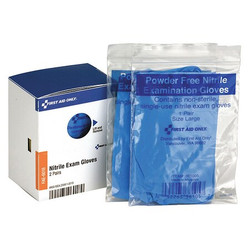 First Aid Only Disposable Gloves,Nitrile,Blue,PK4 FAE-6018