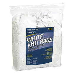 Proclean Basics White T-Shirt Knit Rags,3 lb. Bag Z99300