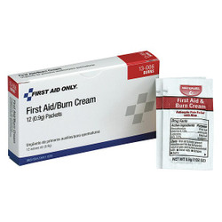 First Aid Only Topical Burn Cream,0.03 oz,PK12 13-006