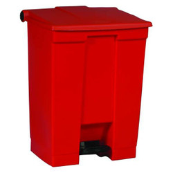 Rubbermaid Commercial Step On Trash Can,Rectangular,18 gal. FG614500RED