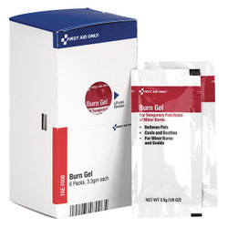 First Aid Only Topical Burn Gel,0.123 oz,PK6 FAE-7006