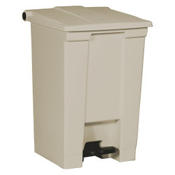 Rubbermaid Commercial Step On Trash Can,Rectangular,12 gal. FG614400BEIG