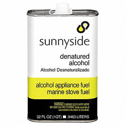 Sunnyside Denatured Alcohol,1 qt Can, Solvent Base  83432