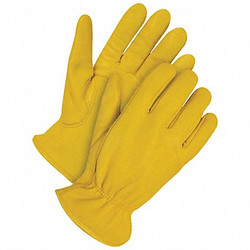 Bdg Leather Gloves,Shirred Slip-On Cuff,M 20-1-340-M