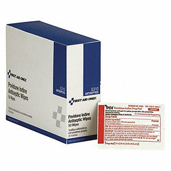 First Aid Only Topical Antiseptic,Wipes,PK50 G310