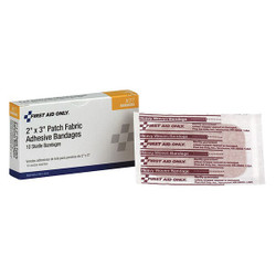 First Aid Only Strip Bandages,3"x2",Fabric,PK10 A177
