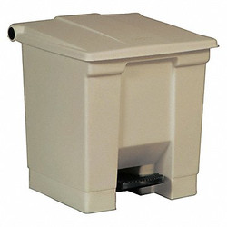 Rubbermaid Commercial Step On Trash Can,Rectangular,8 gal. FG614300BEIG