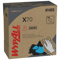 Wypall Dry Wipe,8 1/4" x 16-3/4",White 41455