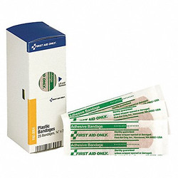 First Aid Only Strip Bandages,3"x3/4",Plastic,PK25 FAE-3004