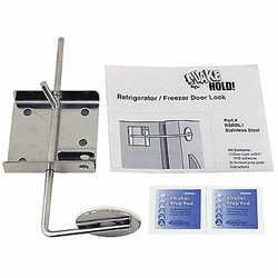 Quakehold! Refrigerator/Freezer Door Lock,Silver RSRDL1