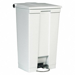 Rubbermaid Commercial Step On Trash Can,Rectangular,23 gal.  FG614600WHT