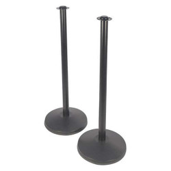 Conventional Post Prime Flat Top Rope Post,37-1/2inH,Black,PK2 CP61S-SB-2PK