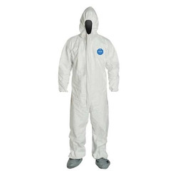 Dupont Hooded Coveralls,2XL,Wht,Tyvek 400,PK25  TY122SWH2X002500