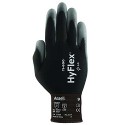 Ansell Coated Glvs,Palm Finger,Blk/Gry,8,PR 11-600