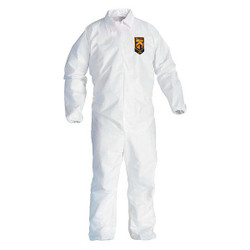 Kleenguard Collared Coveralls,L,White,SMMMS,PK24 49103