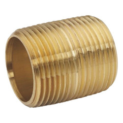 Manufacturer Varies Nipple,Red Brass,1/4 x Close,Threaded 461-001