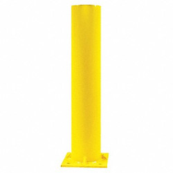 Sim Supply Bollard ,36 in H,Yellow ,Carbon Steel  IBB03040-Y-F