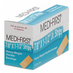 Manufacturer Varies Strip Bandages,1.5"x7/8",Fabric,PK20 66171