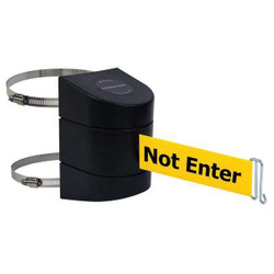 Tensabarrier Belt Barrier, Black,Belt Color Yellow  897-15-C-33-NO-YAX-A