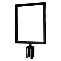 Tensabarrier Sign Frame,14"H,11"W,Gloss,Black FRAME-HDSC-33-1114HD-V