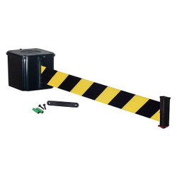 Retracta-Belt Wall Barrier, 25ft Black/Yellow Belt WM412SB25-BYD-RE
