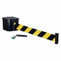 Retracta-Belt Wall Barrier, 25ft Black/Yellow Belt  WM412SB25-BYD-RE