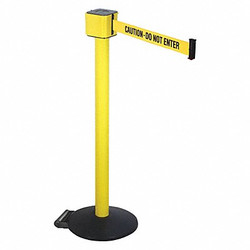 Retracta-Belt Barrier Post with Belt,40 In. H,30 ft. L  PM412-30YA-CAU