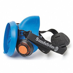 Sundstrom Safety Half Mask Respirator,Silicone,Blue SR 100 S/M