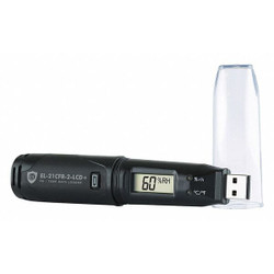 Lascar Temperature RH Data Logger,4.96" D EL-21CFR-2-LCD+