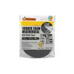 Frost King 3/16"ThickRubber Foam Tape,3/8"x10 ft.  R338H