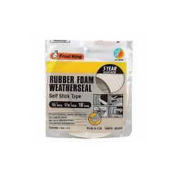Frost King Weather Seal,Rubber Foam, White, 10 ft L R338WH